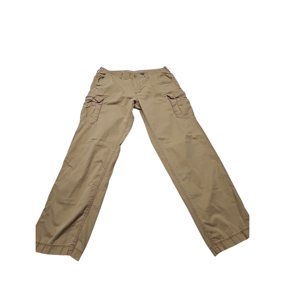 Roundtree & Yorke Pants Mens 38x34 Camel Cargo Cotton Workwear Outdoors